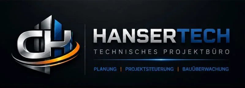 HanserTech Logo-Banner: Planung, Projektsteuerung, Bauüberwachung
